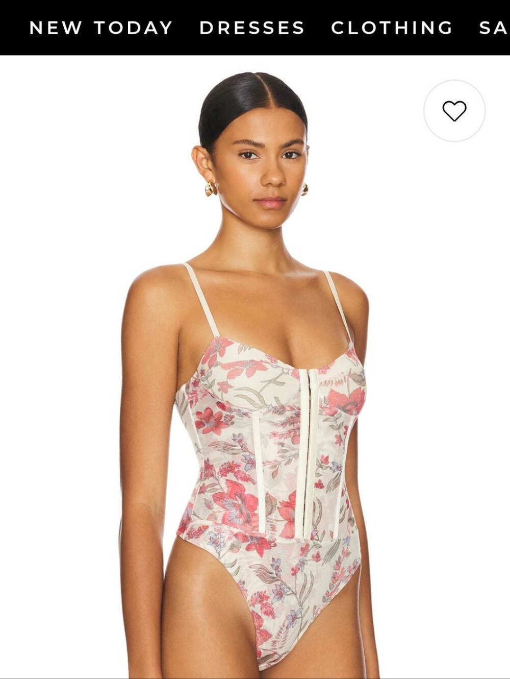 X Intimately FP Printed Night Rhythm Bodysuit in Vintage Combo